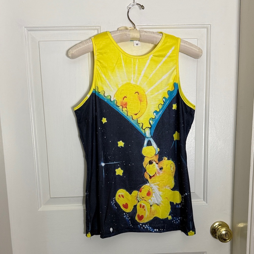 New! A yellow Care Bear sleeveless tank